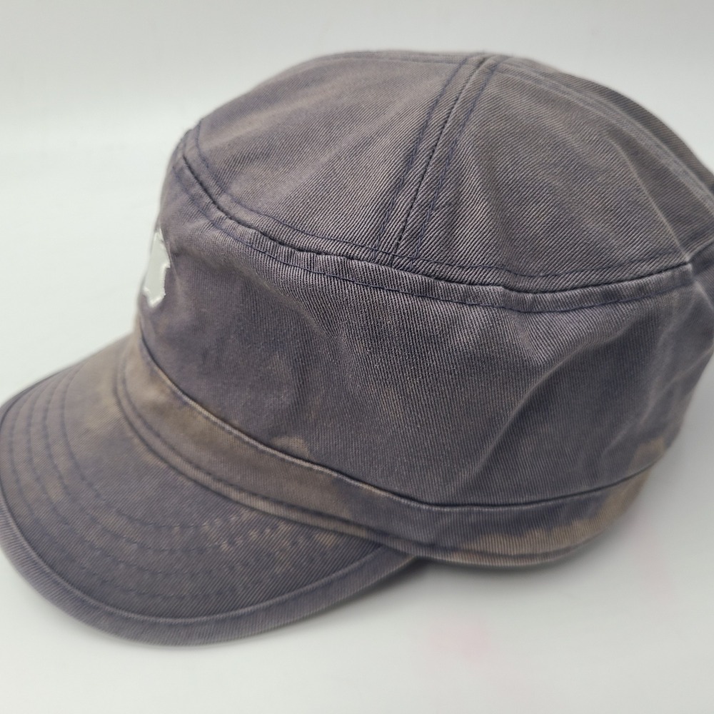 Apple Hat Adjustable Blue Distressed Cadet Military Army Cap Tech Logo Promo Men - Picture 6 of 14